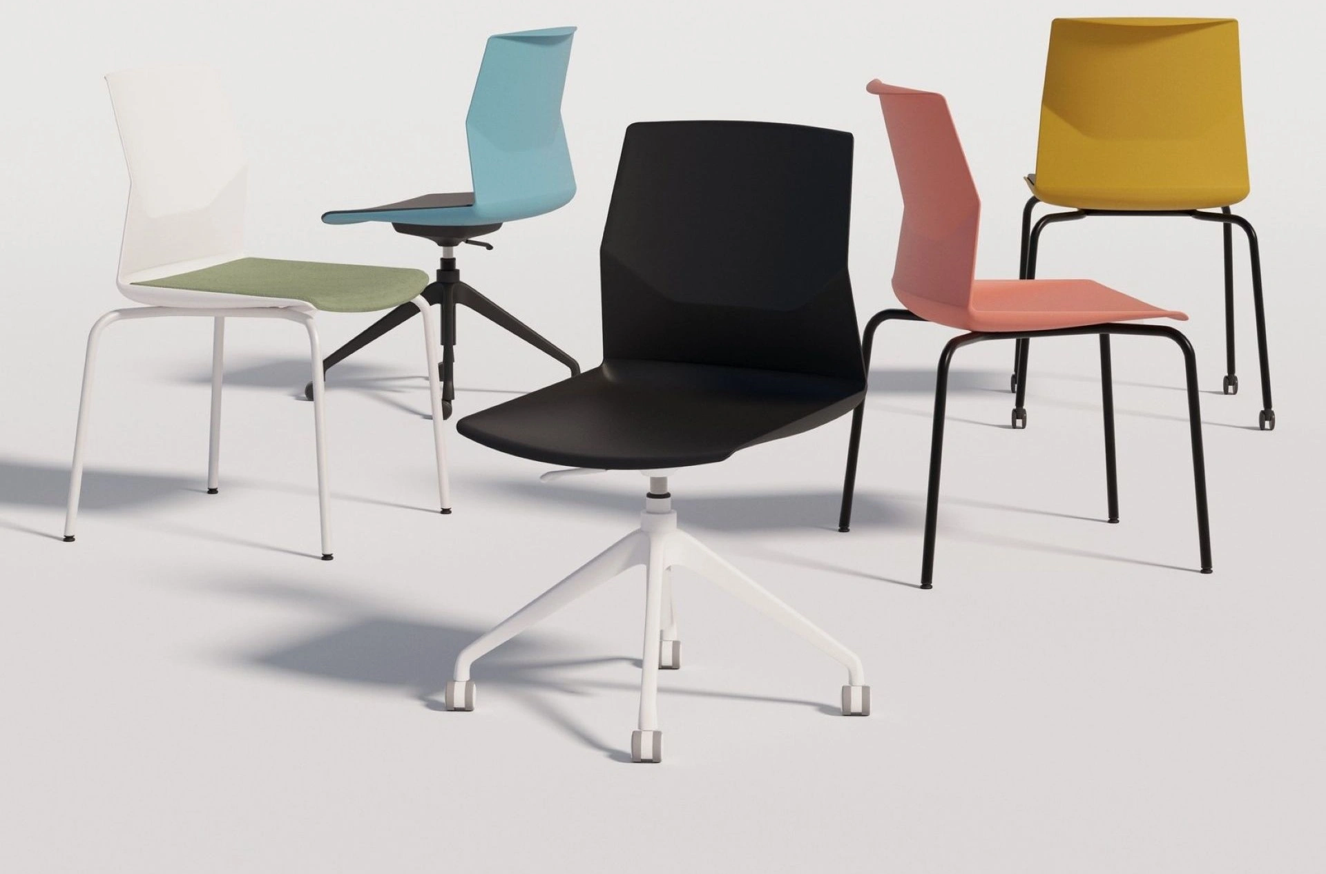 krzesło konferencyjne na podstawie krzyżakowej lub na nogach