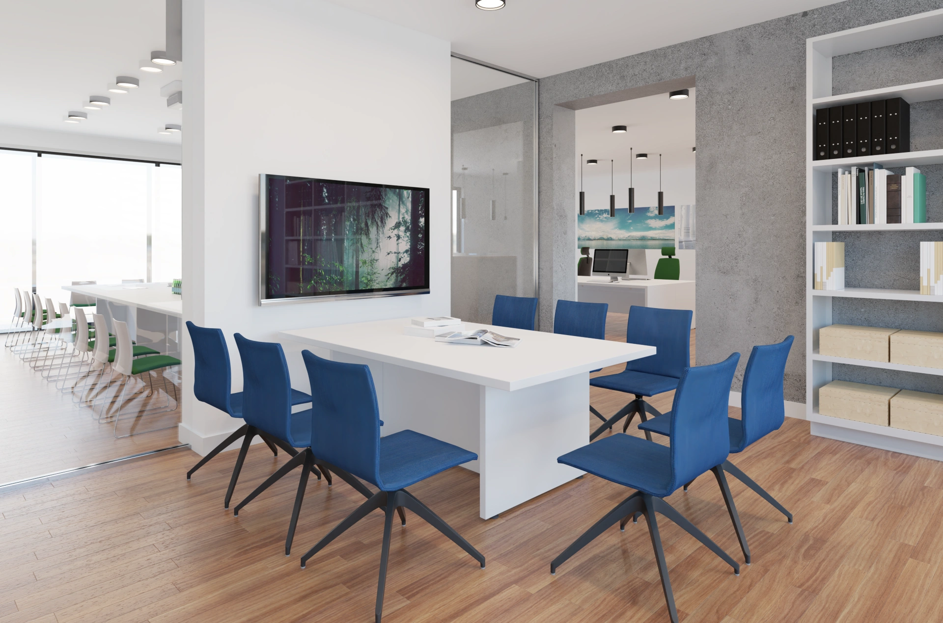 Krzesła konferencyjne tapicerowane na nogach